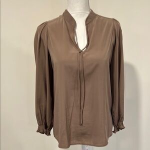 Anthropologie Pleione Elegant Brown Women's Top Size XS